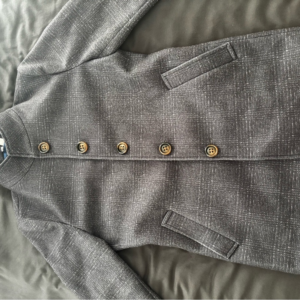 Sophisticated Charcoal Pea Coat for Men